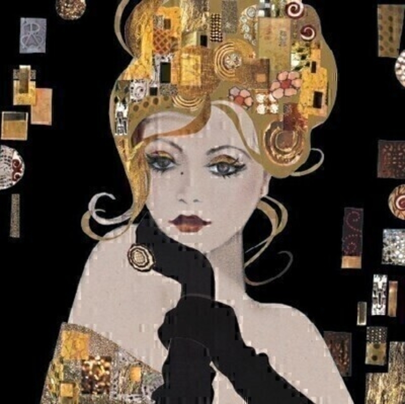 This blank greetings card from Paper Rose has an lovely art deco style blonde lady behind a black background.  The gold and black are very striking and the card has been left blank inside so you can write your own message. It comes with an envelope and is a lovely card for any special occasion. 